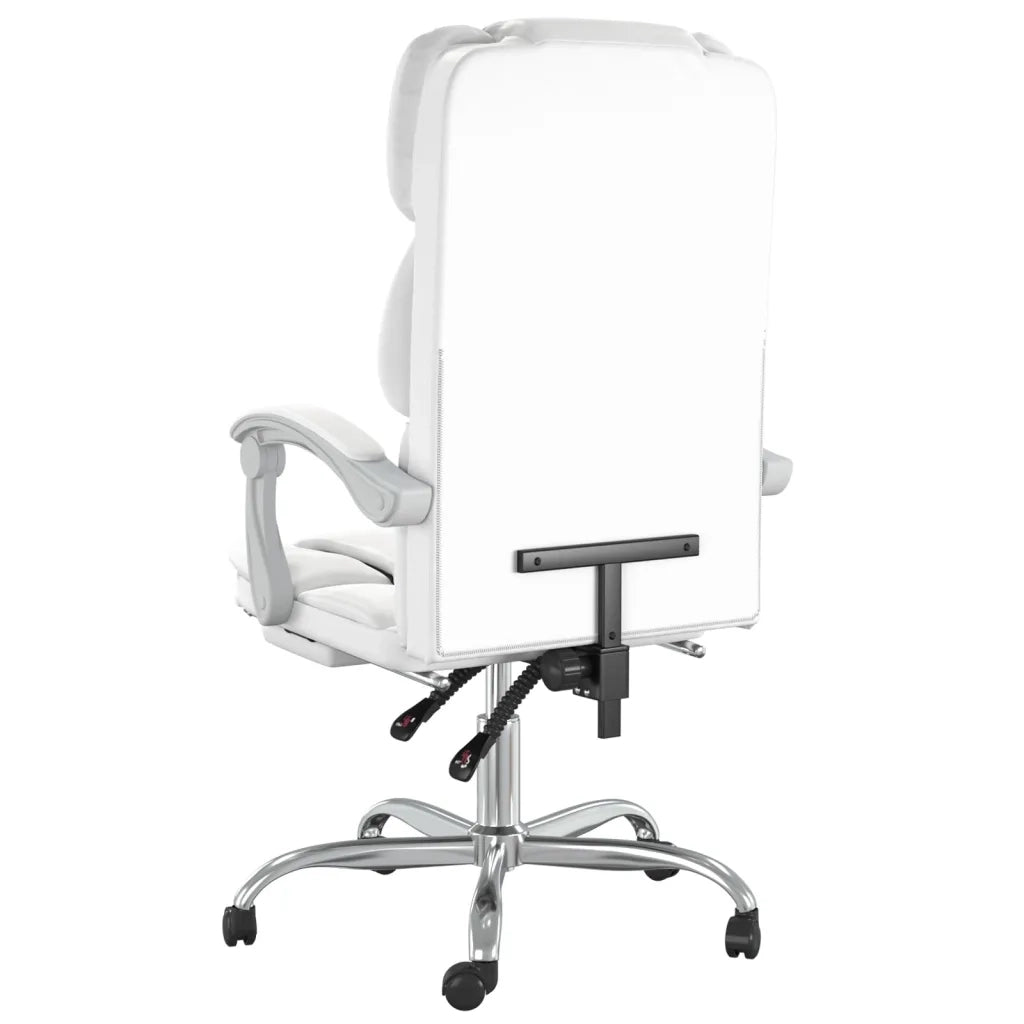Poltrona da Ufficio Reclinabile Bianca in Similpelle cod mxl 23366