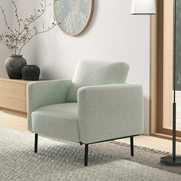 Poltrona 79x76x65 cm in Tessuto Effetto Lino Traspirante Grigio