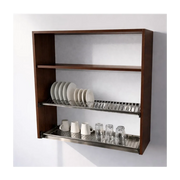 Calandrelli Pensile Scolapiatti H 90 L 80 P 33 cm Noce