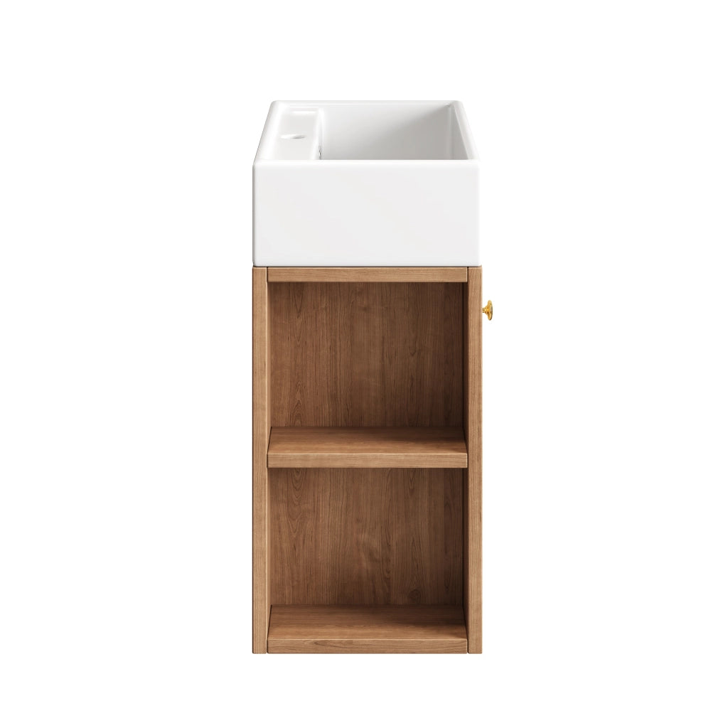 LAVABO con mobile bagno 55 cm Marrone MDF