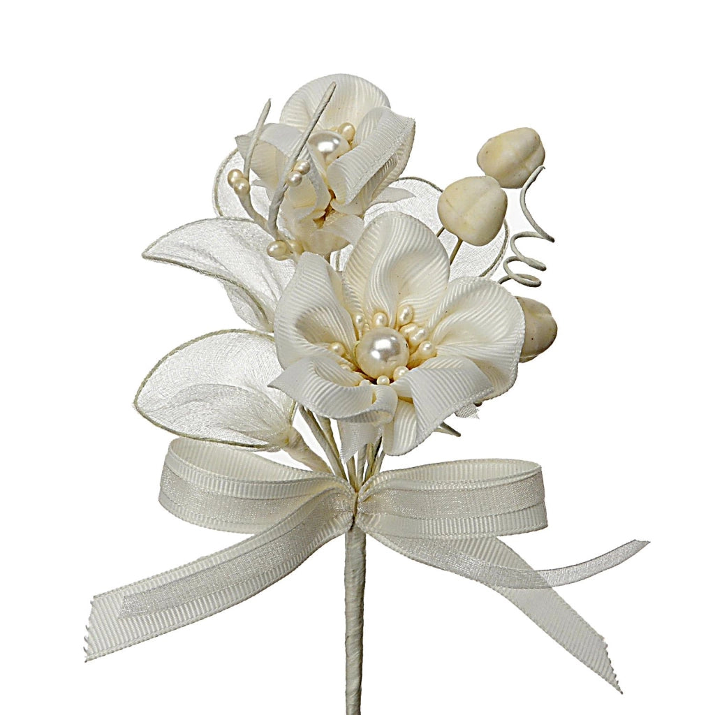 Set 24 Pick Fiorito Artificiali Altezza 15,5 cm Beige