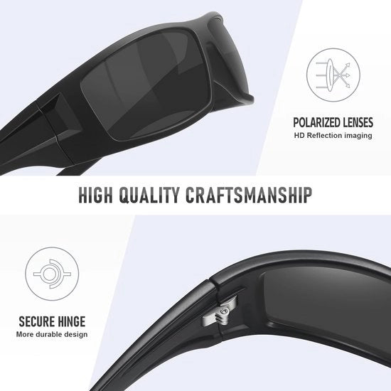 Sunglasses Sport Gepolariseerde con Struttura Inerte, Protezione UV400, Ideale per Ciclisti e Pescatori