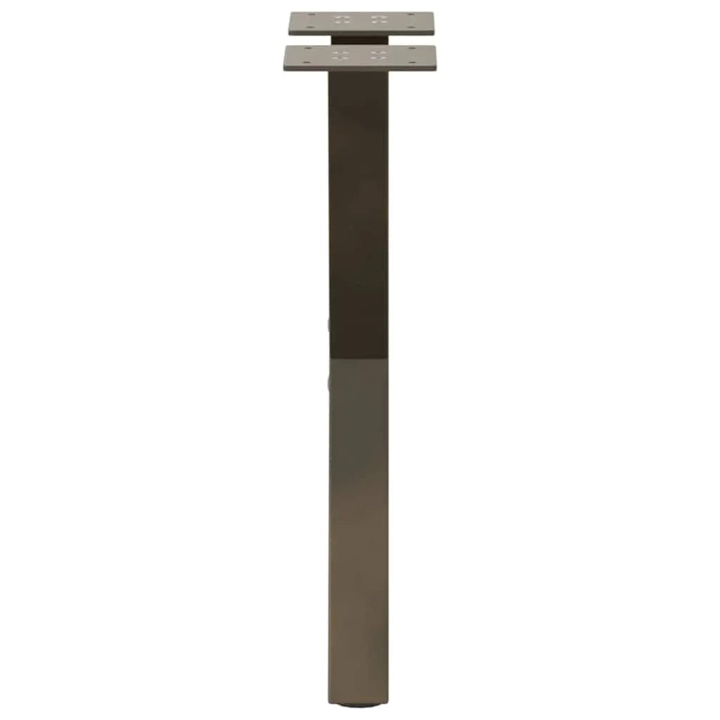 Set di 2 gambe per tavolino da caffè a forma di X 28 x 43 cm con piedini regolabili design moderno acciaio naturale 02_0057166