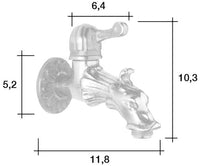 Rubinetto per Fontana da Giardino in Ottone Morelli Sferino