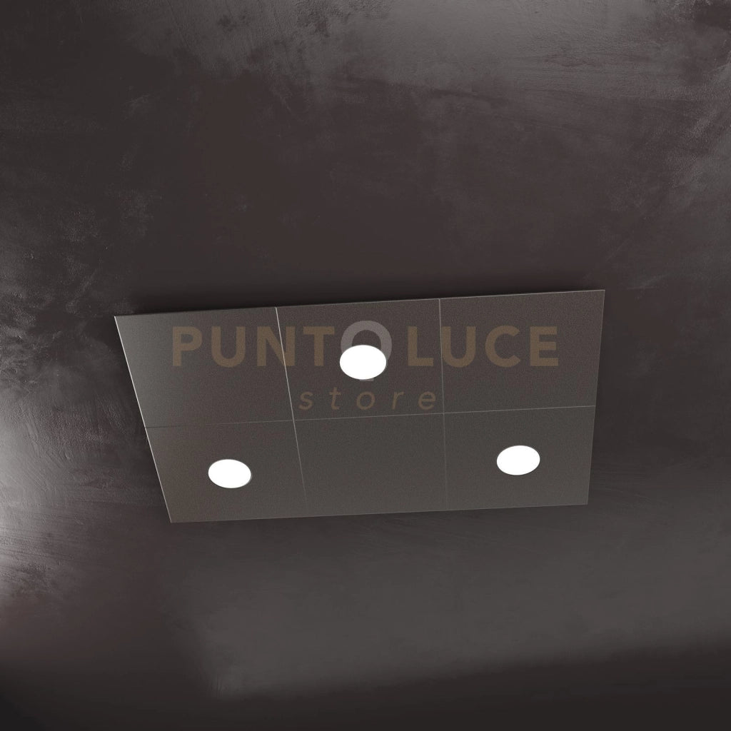 ECCENTRIC APPLIQUE-PLAFONIERA 3 LUCI + 3 DECORATIVO MARRONE 1156-3L3D-MA