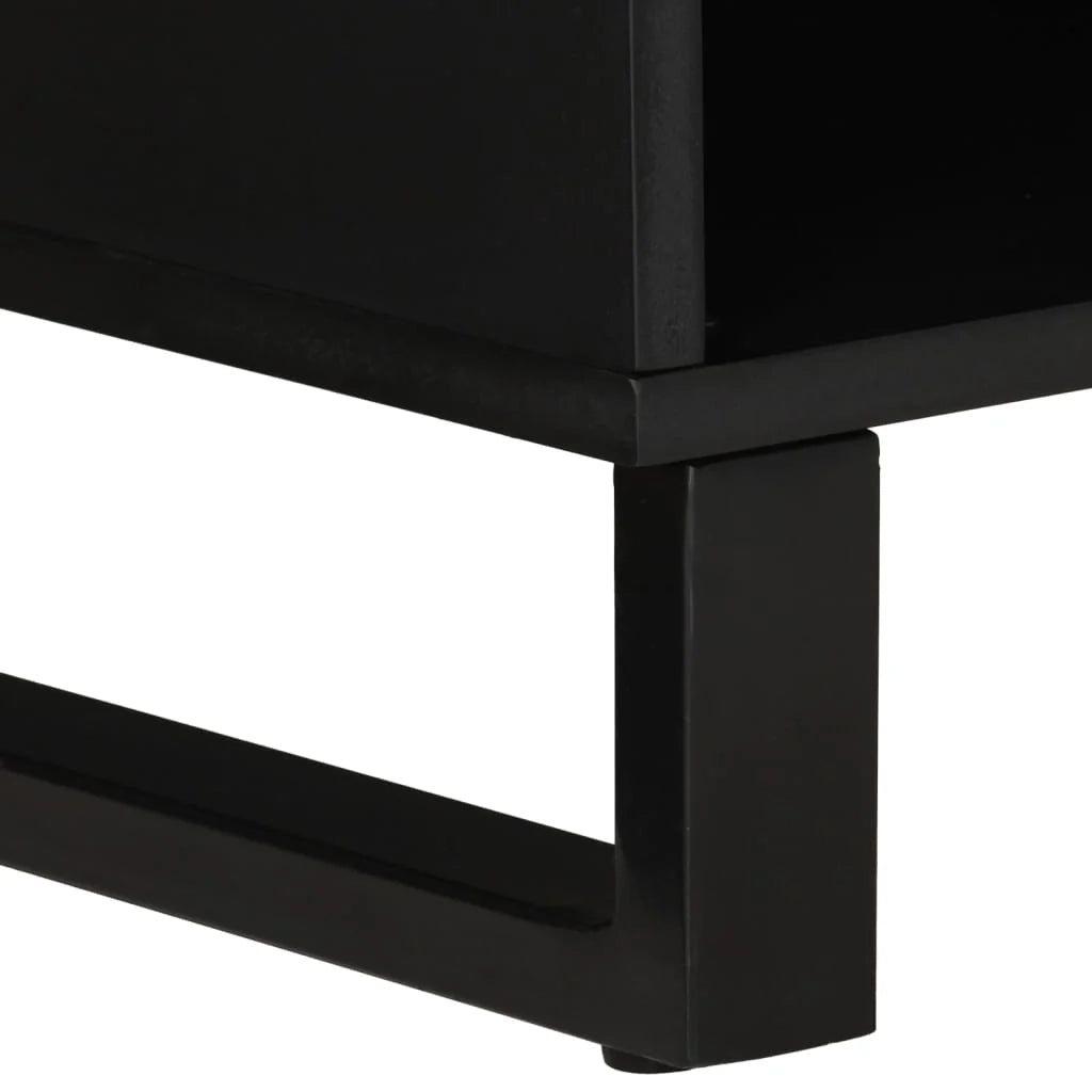 Mobile TV multimediale scaffale TV credenza mobile TV sala da pranzo soggiorno camera da letto 100 x 33 x 46 cm legno di mango e marrone ingegnerizzato 02_0025448