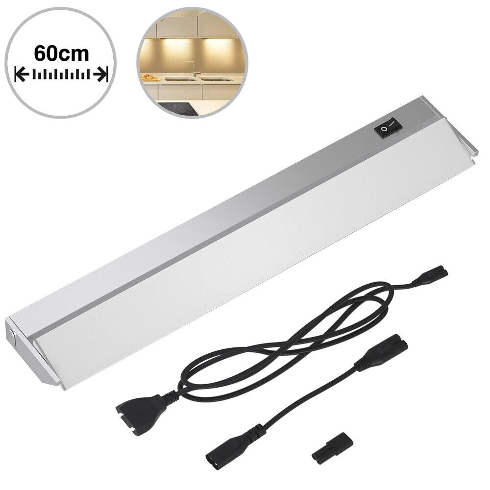Luce Sotto Pensile Cucina 60 cm per Mobili Barra 60 LED in Alluminio Inclinabile