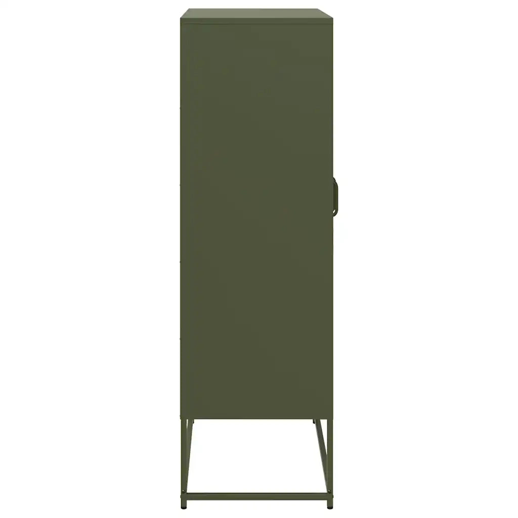 Credenza Verde Oliva 68x39x123 cm in Acciaio 853360