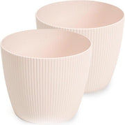 Set di due vasi per piante in plastica, diametro 22 cm