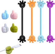 4 pezzi di cavi magnetici con gancio per dito - cavi magnetici riciclabili in silicone - cavi magnetici multifunzionali per cavi USB di ricarica.