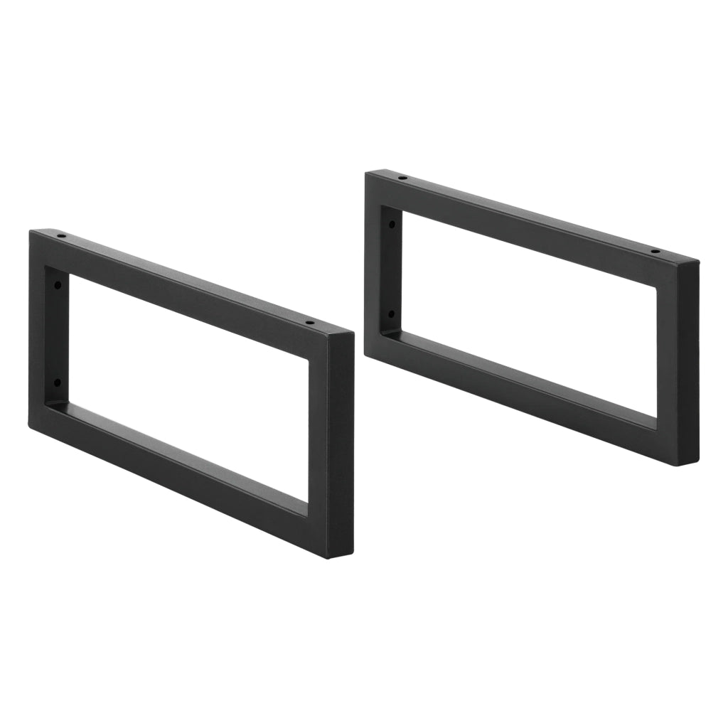Set 2 staffe da parete fai da te in acciaio 50 x 20 cm nero opaco 03_0008099