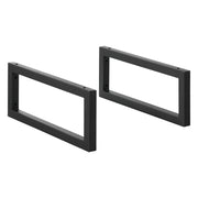 Set 2 staffe da parete fai da te in acciaio 50 x 20 cm nero opaco 03_0008099