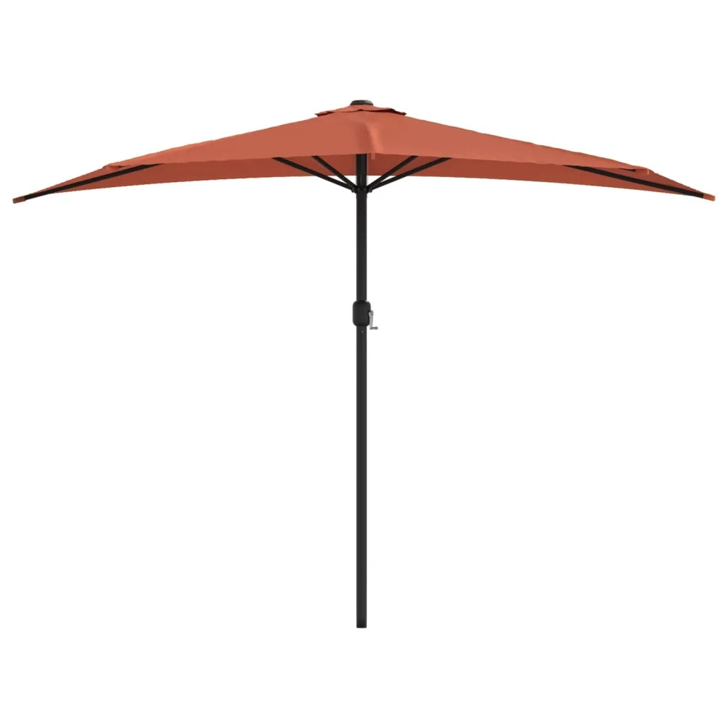 Ombrellone-Ombrello da giardino Palo in Alluminio Terracotta 300x155x223 cm a Met¨¤