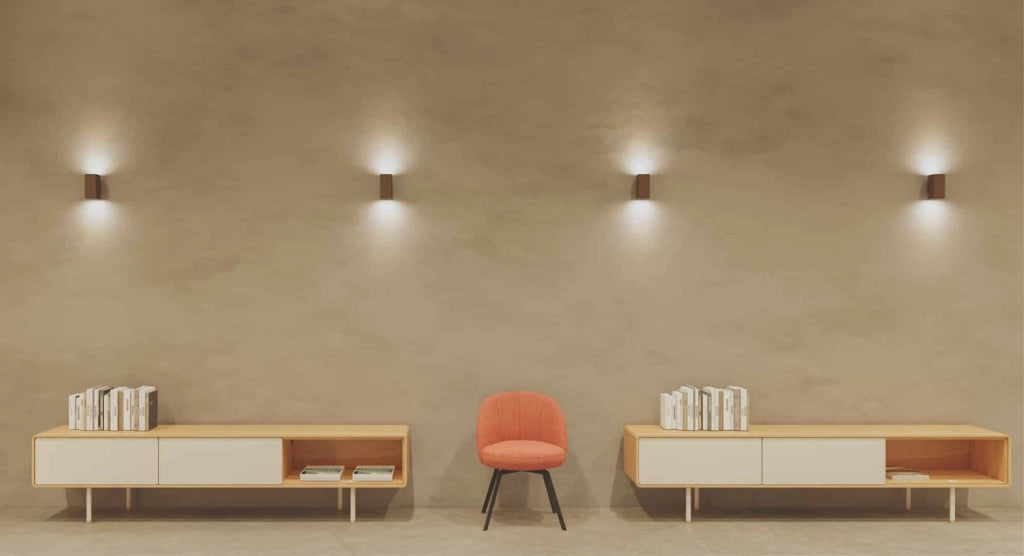 Zio Wall Dual Applique LED rettangolare a doppia emissione con attacco GU10 per lampadine da 50mm, colore nero opaco - Beneito & Faure