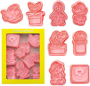 8 forme di biscotto per bambini, biscotto con tema cartone animato, forme di biscotto in fondant per feste dei bambini