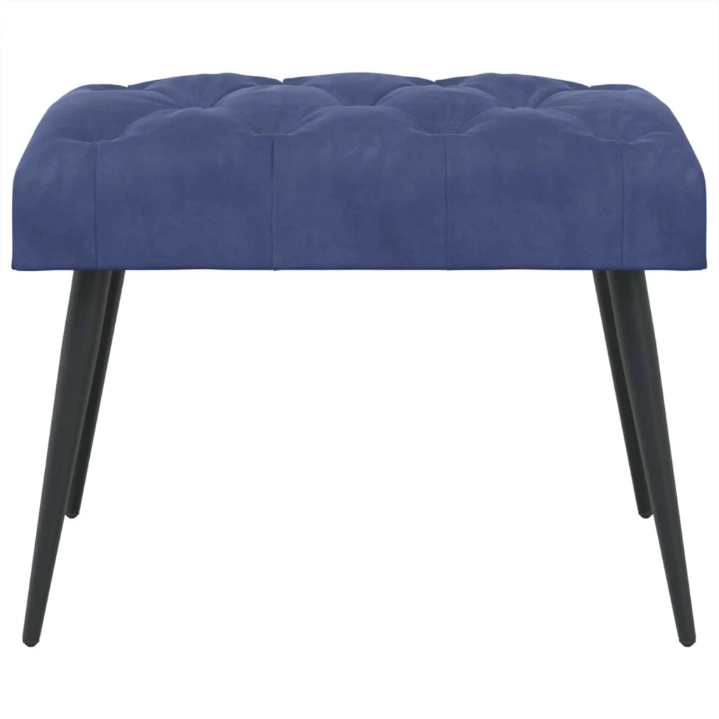 Panchina con bottoni imbottiti Blu Polizia 60 x 40 x 45 cm 42038555