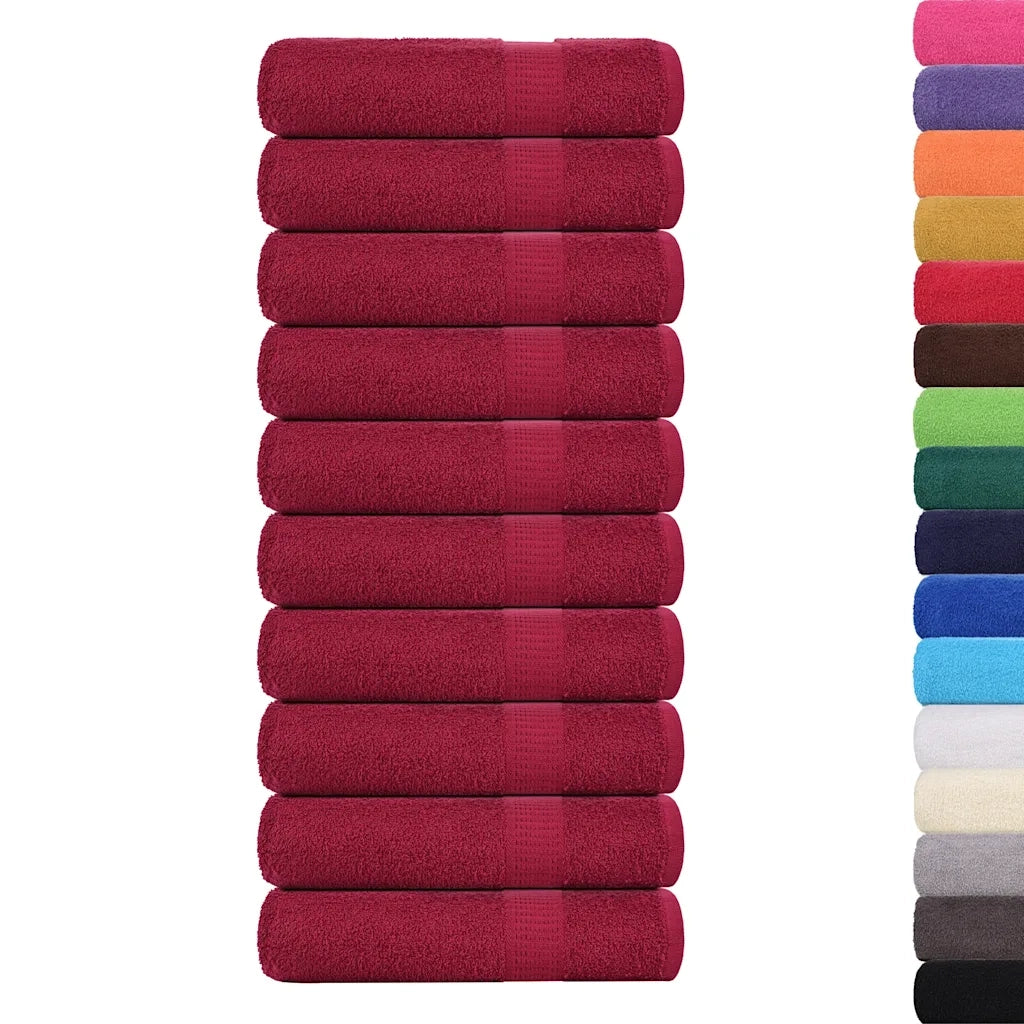 Asciugamani FROGN 10 pz Bordeaux 50x100 cm 360 g/m² 136736