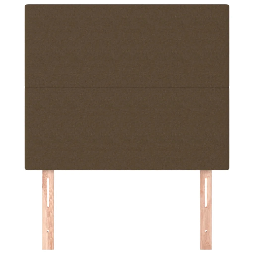 Testiera-Testata-Testiera Decorativa Marrone Scuro 80x5x118/128 cm Tessuto 595031