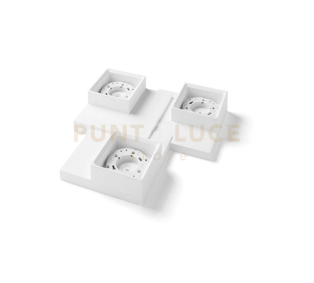 SIBARI lampada da Soffitto 3 Luci in gesso bianco attacco GX53 31X29CM