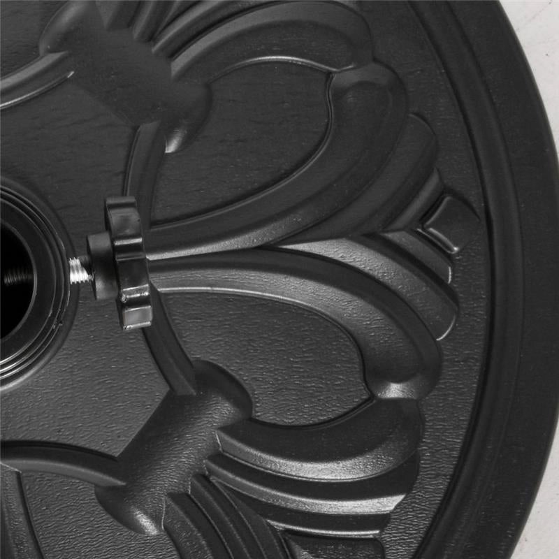 BASE PER OMBRELLONE ROTONDA Ø48X34 CM IN PLASTICA DA 13KG NERO