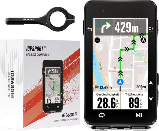 Computer GPS Fietsabile con Navigazione e Funzione di Regolazione del Ritmo - 2.8'' Schermo Acquaparato