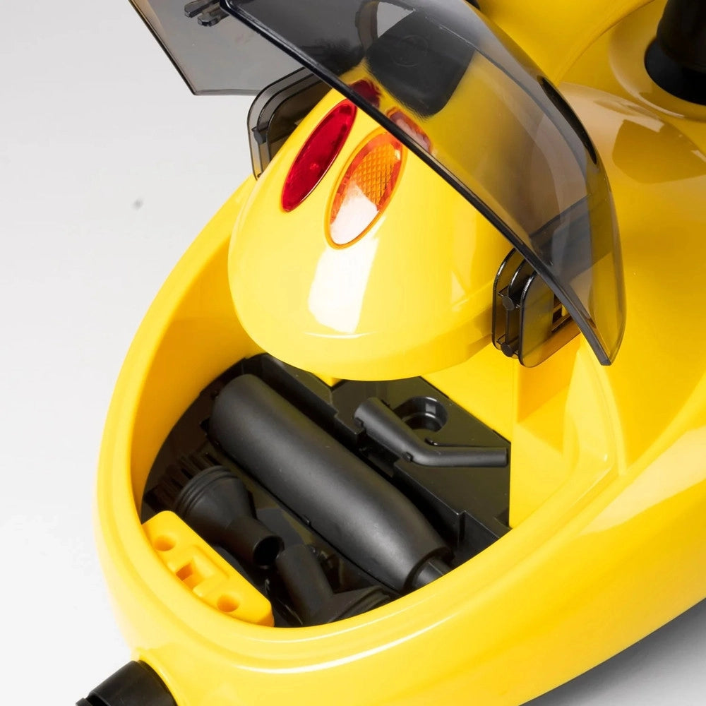 Trade Shop - Pulitore A Vapore Multifunzionale A Traino 1500 Watt Igienizza Pulisce Casa Con Accessori -