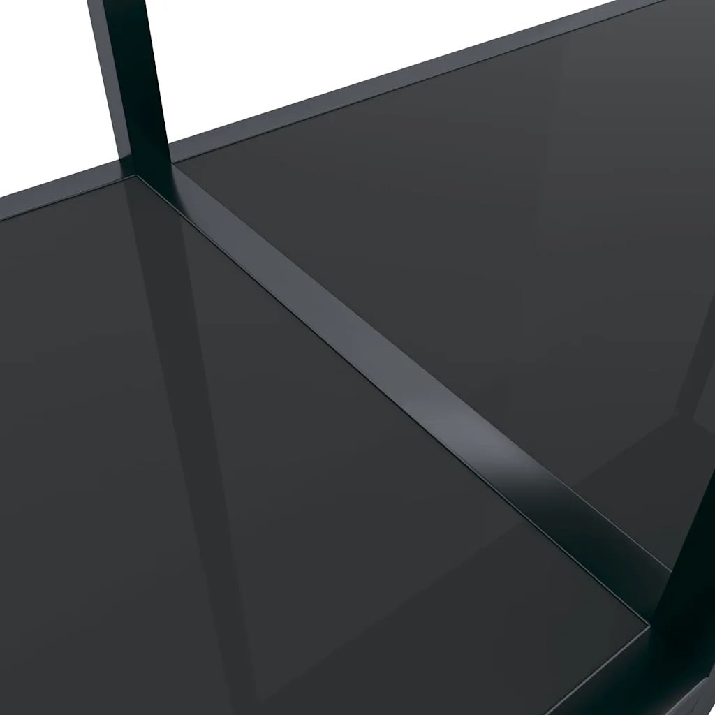 Tavolo Consolle | Tavolo d'Ingresso Nero 200x35x75,5 cm in Vetro Temperato