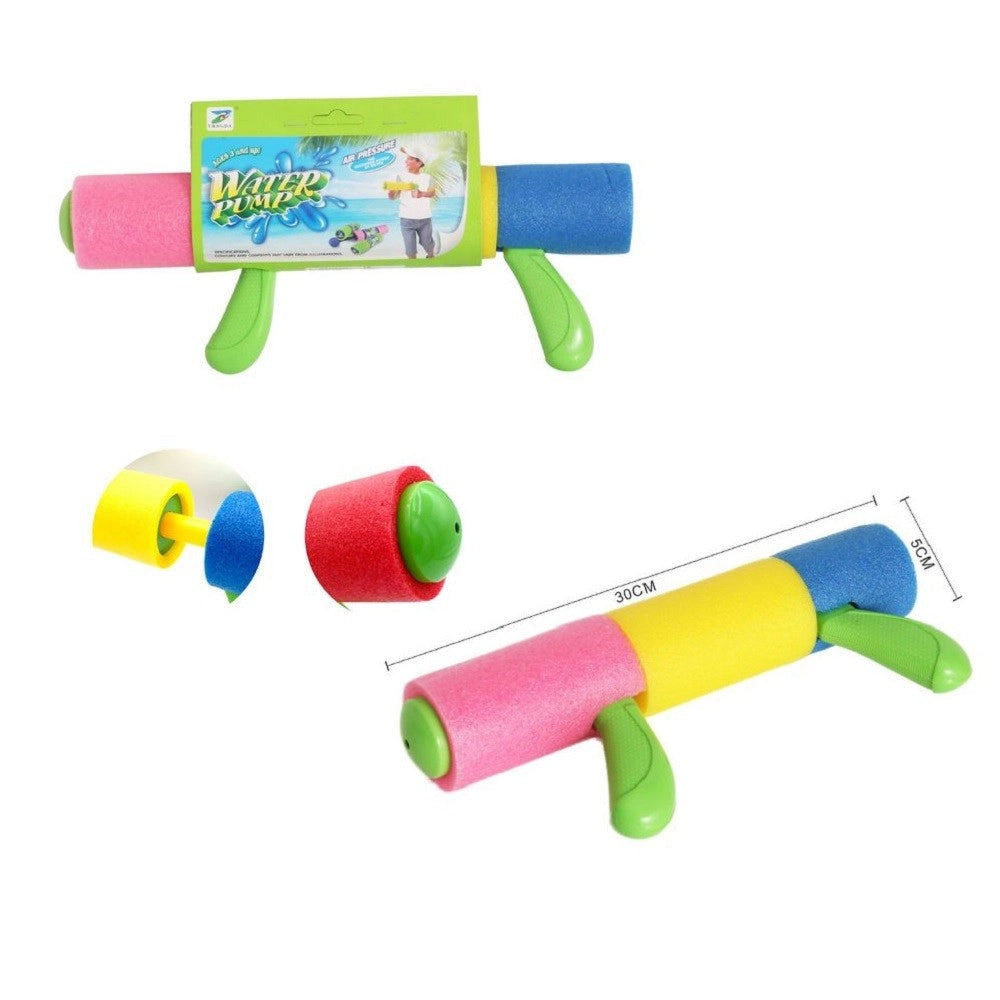 Trade Shop - Pistola Ad Acqua Tubo In Gommapiuma Colorata Manico 30x5cm Giochi Bambini 605475 -