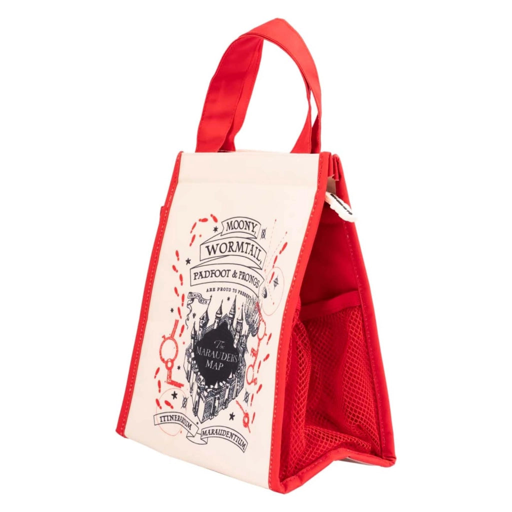 Borsa termica Mappa del Malandrino con manici e tasca per bottiglia Rosso Harry Potter