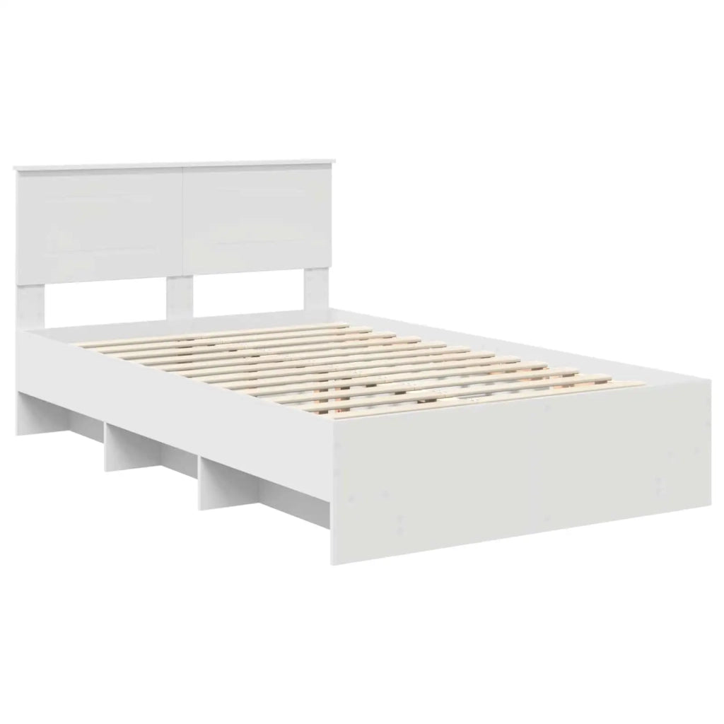 Struttura del letto Bianco 137 x 203 cm Legno multistrato