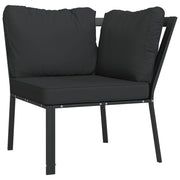 Sedia da Giardino con Cuscini Grigi 76x76x79 cm Acciaio CFW6372686
