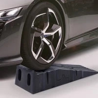 DURHAND Set 2 Rampe per Auto in Plastica con Carico Massimo 5 Tonnellate, 91x30x21 cm, Nero
