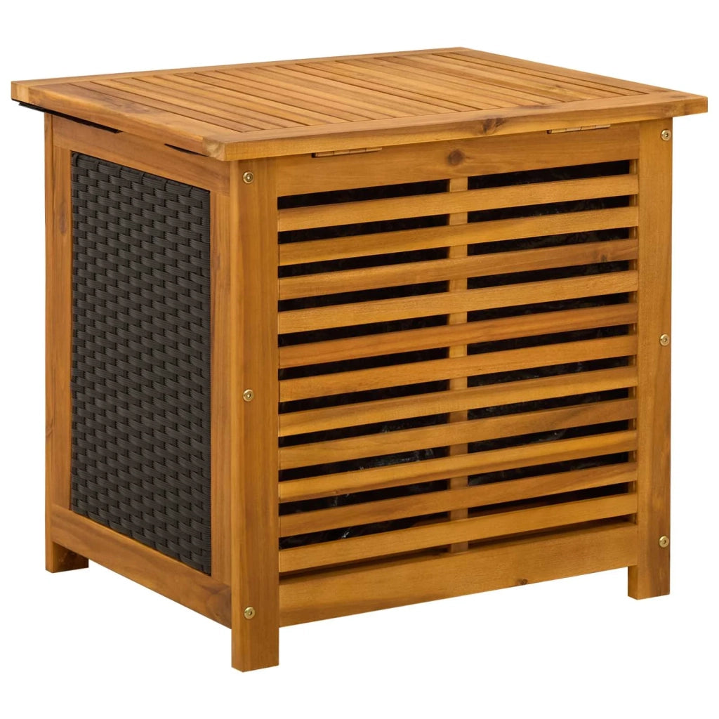 Scatola di Stoccaggio per Giardino 185 L 60 x 50 x 56 cm Nero 42002708