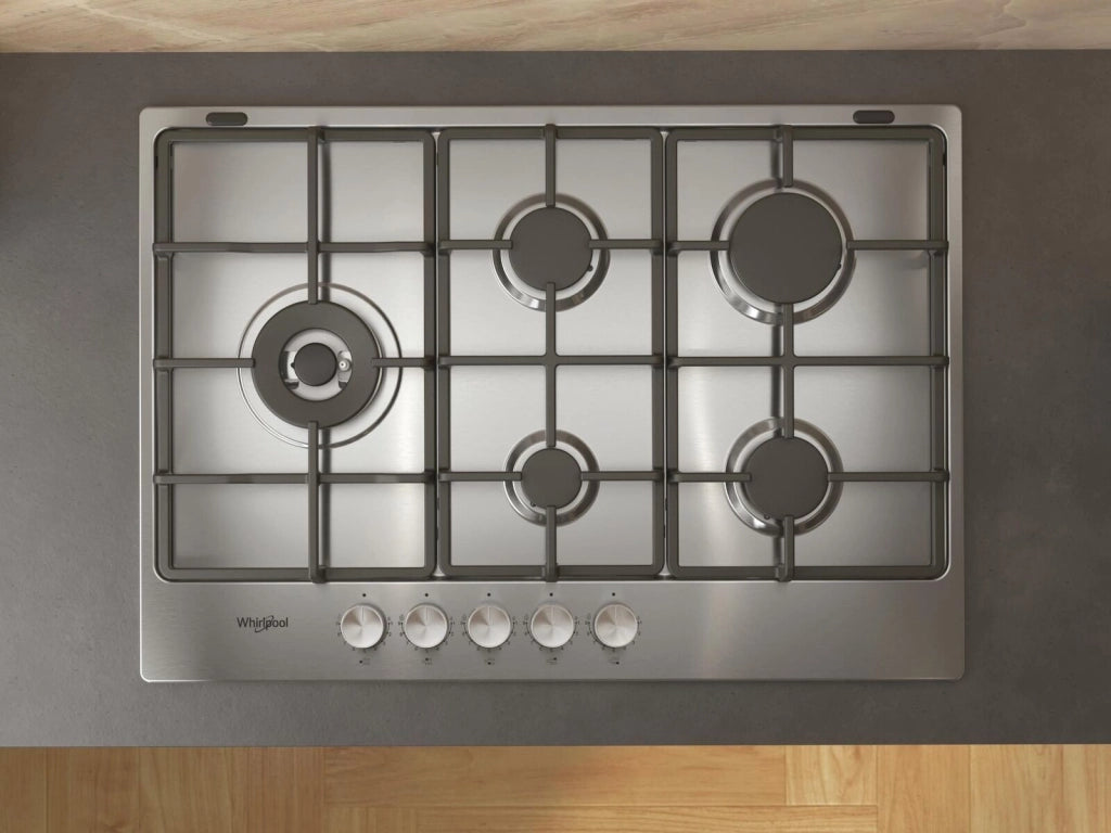 Whirlpool KGML 761 IX Acciaio inox Da incasso 75 cm Gas 5 Fornello(i)