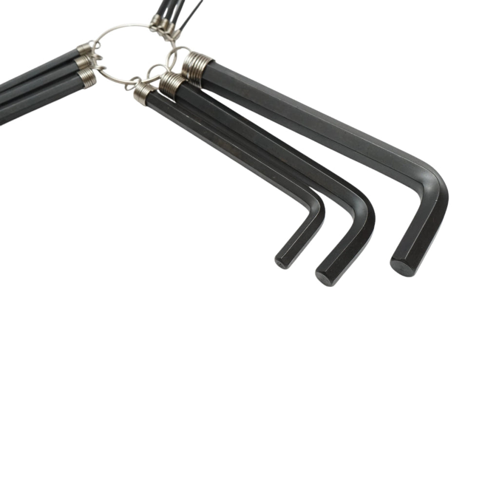 Set di 10 chiavi esagonali a brugola da 1,5 a 10 mm, acciaio al carbonio HRC 48-52 Crownman