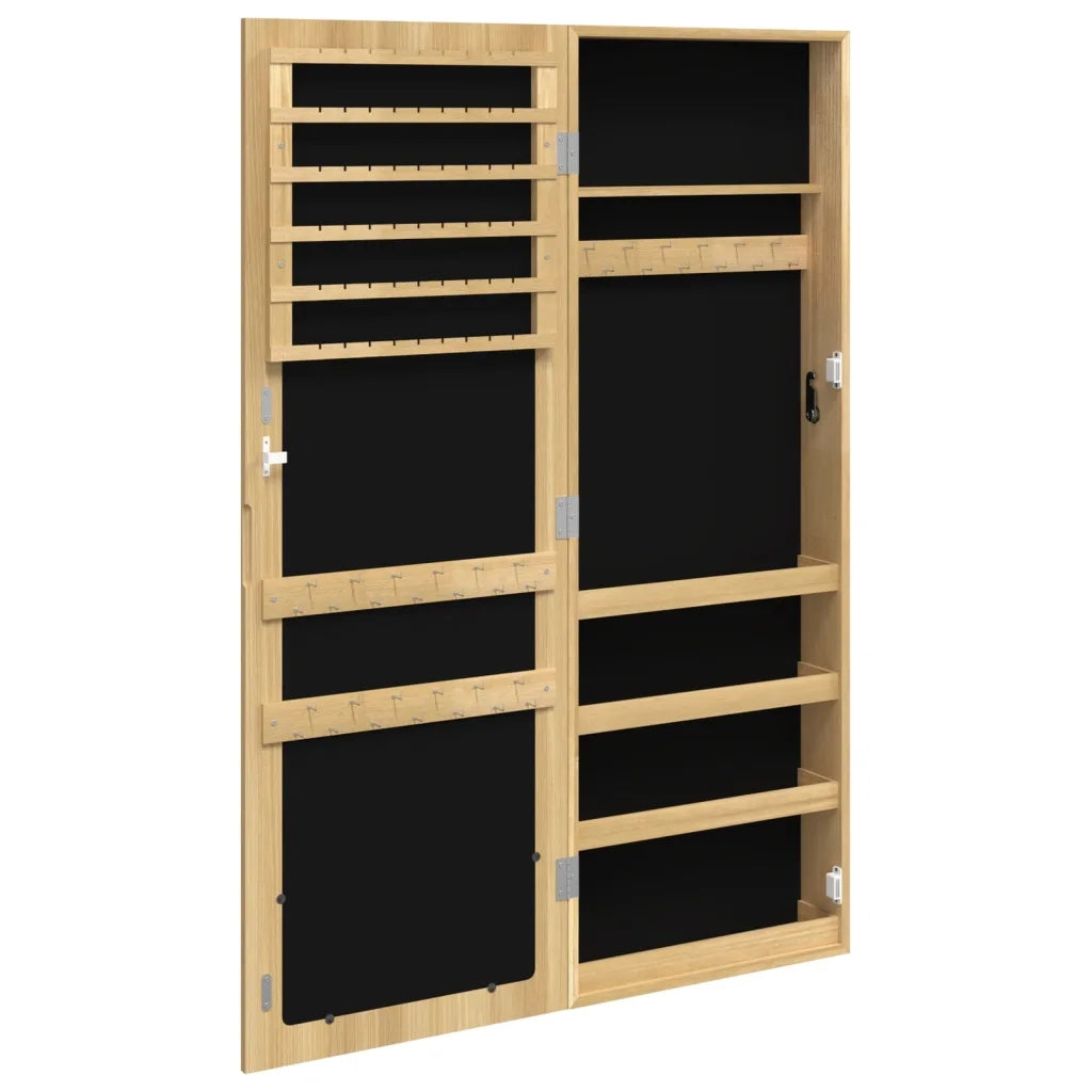 Armadio Portagioie con Specchio a Muro-Specchiera Portagioie 37,5x10x106 cm 621623