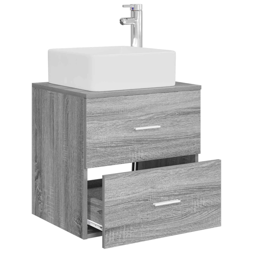Mobile Lavabo da Parete Sonoma grigio 53 x 34,5 x 63 cm 890291
