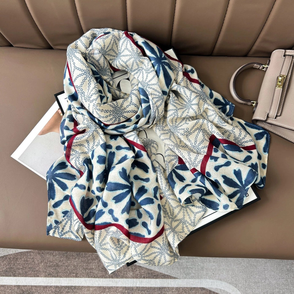 Nuova sciarpa in cotone e lino, scialle alla moda, sciarpa da viaggio protettiva dal sole per donna