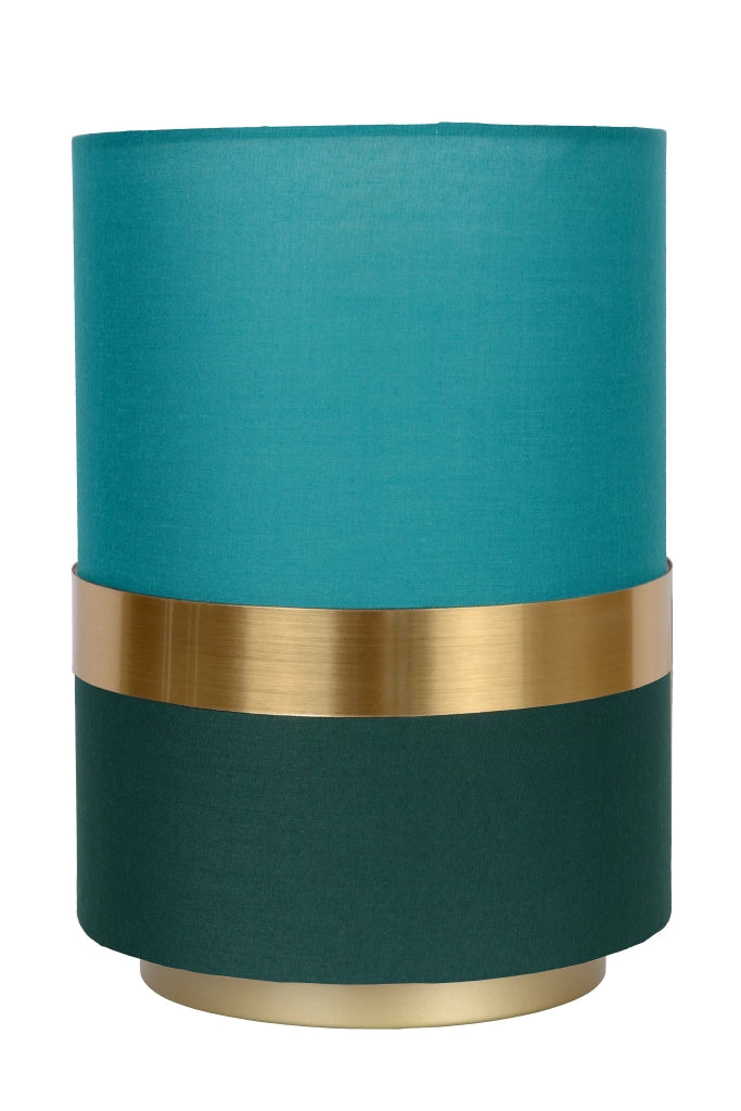 Lampada da tavolo cilindro in lino verde E14 Lucide