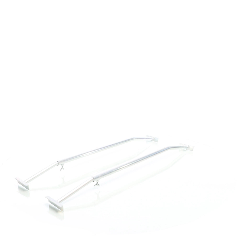 Staffe telo per rimorchi leggeri e carrelli appendice, 2 barre allungabili 100-145cm, in alluminio