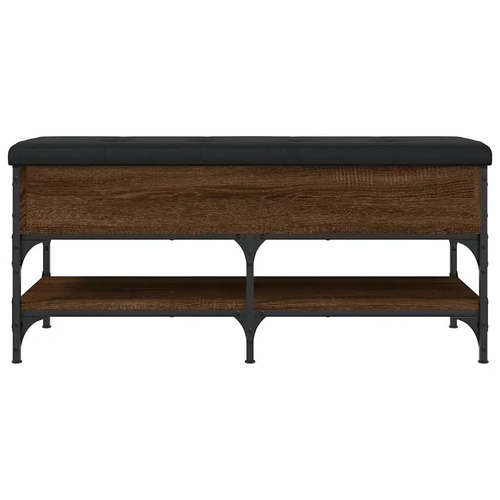 Panca Porta Scarpe-Sgabello-Panca Scarpiera Rovere Marrone 102x42x45cm Legno Multistrato