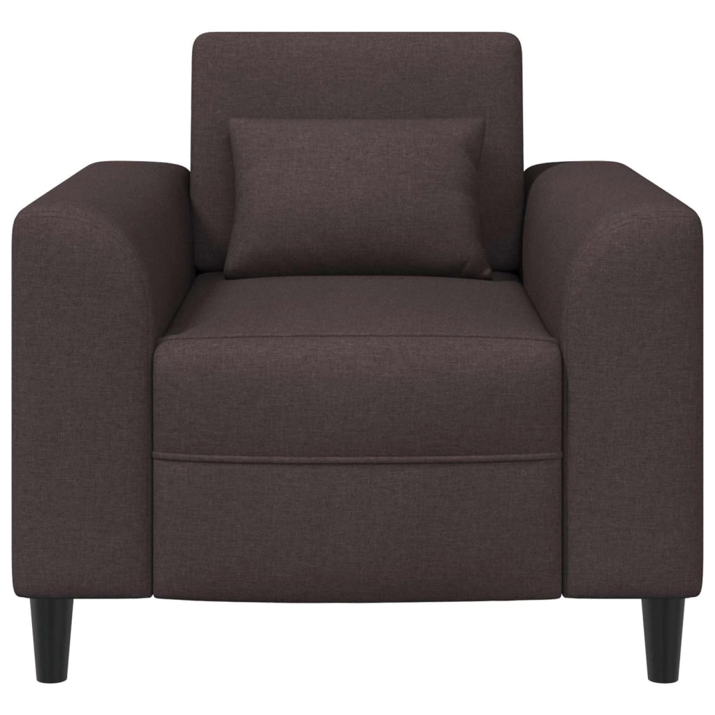 Poltrona-Divano Sedia-Poltroncina Marrone Scuro Tessuto 222436