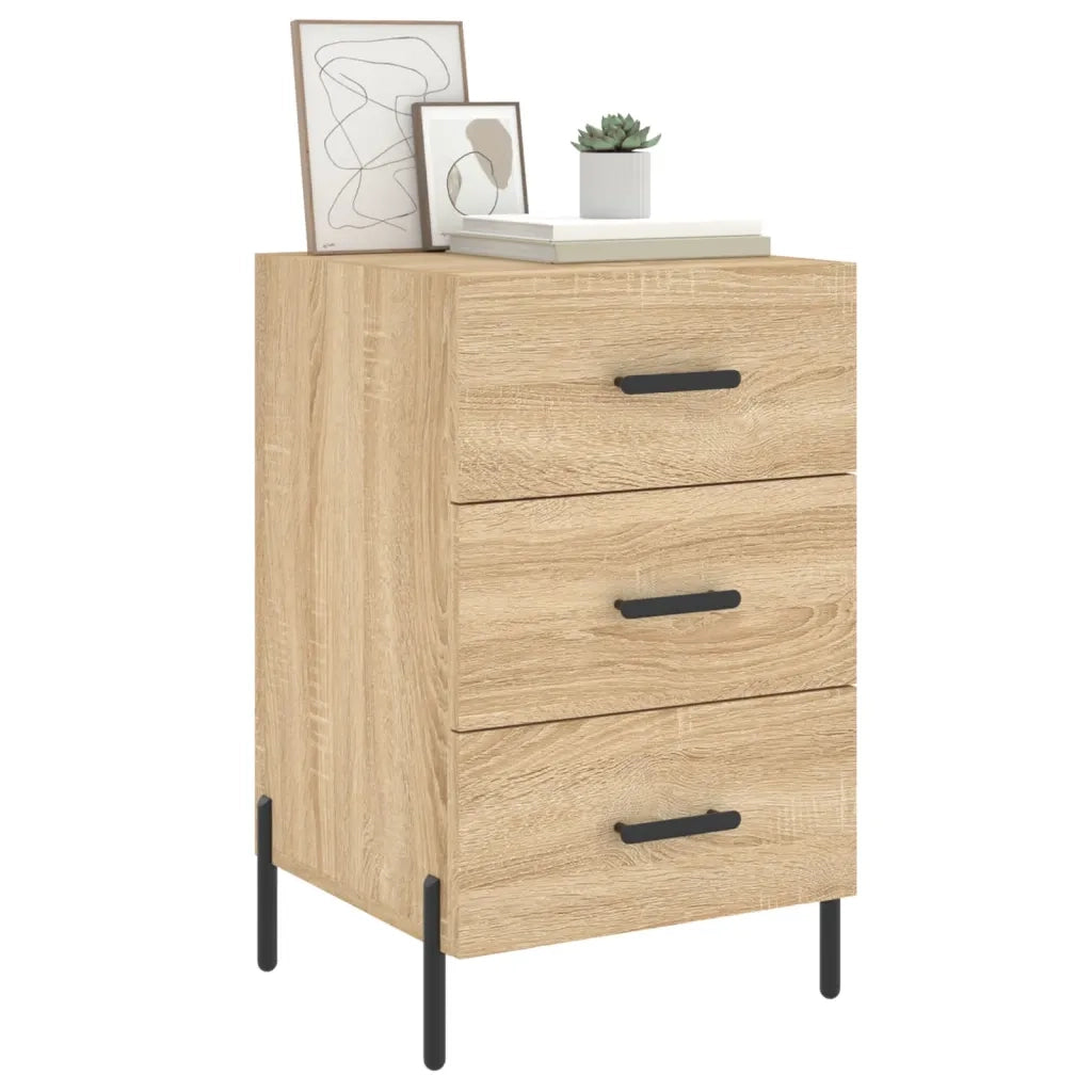 Comodino | Armadio da Notte | Mobiletto da notte Rovere Sonoma 40x40x66 cm in Legno Multistrato