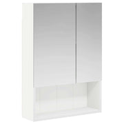Mobiletto per specchio da Bagno | Armadio da bagno Bianco 50 x 14,5 x 70 cm