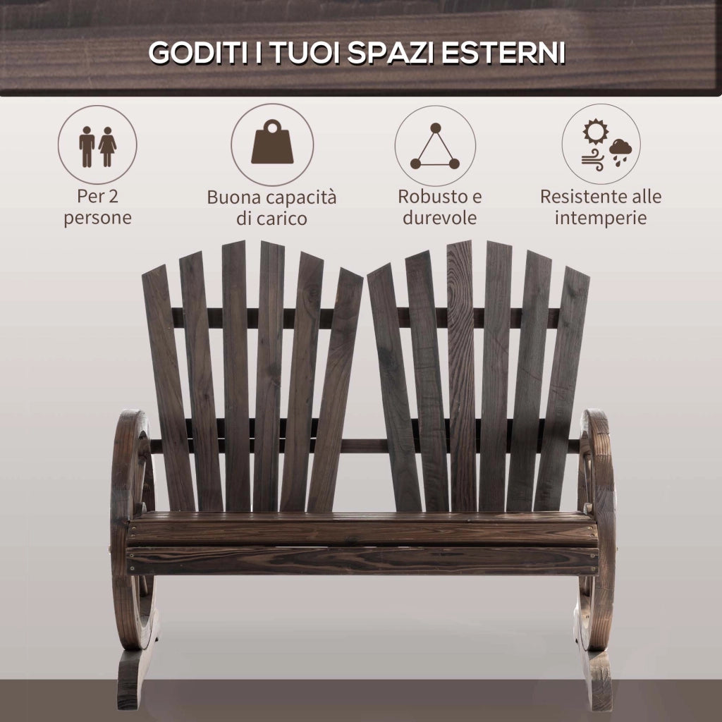 Panchina da Giardino in Legno ¨C zephmum ¨C 108x66x95cm Colore Legno