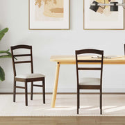 Sedia da pranzo 2 pcs Marrone chiaro e chiaro 42020492
