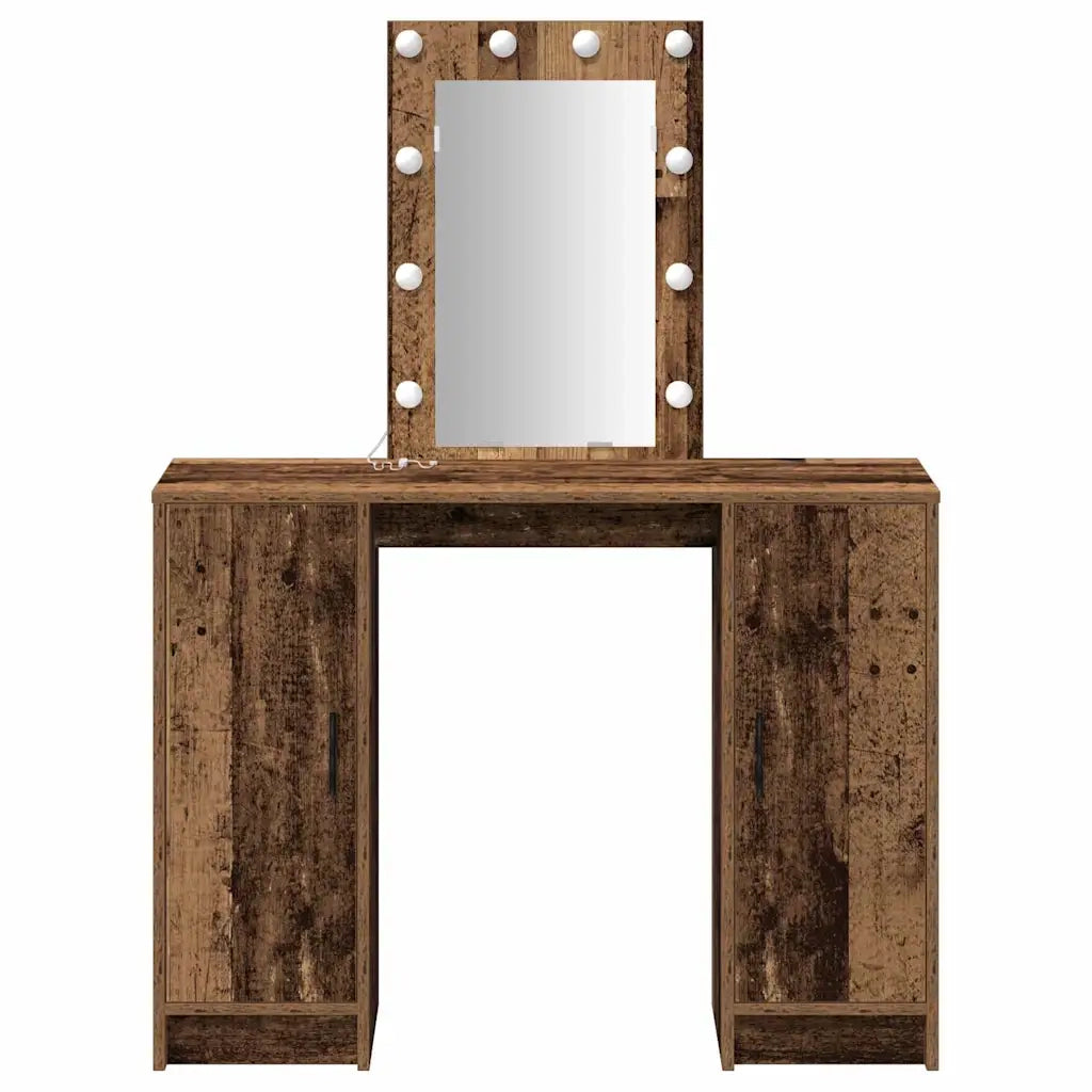 Tavolo da Trucco Marrone 102 x 33 x 135 cm Legno multistrato 865188