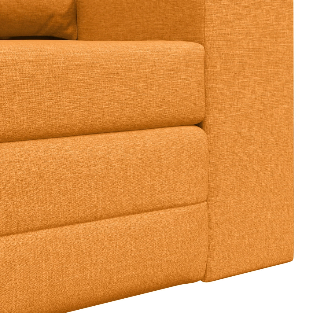 Divano Letto 2-in-1 Giallo Scuro 148x71x83 cm Tessuto