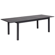 Tavolo da giardino allungabile in alluminio grigio scuro 180/240 x 90 cm Arredo esterno