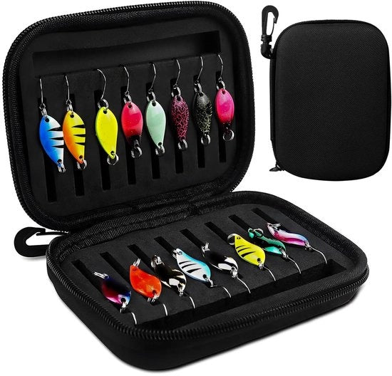 Set di punteruoli miniatura 16 pezzi - Forelaas - Spinner - Vishaak - Acciaio resistentente alla corrosione - Adatto per Merluzzo/Tonno - Punteruoli a viti